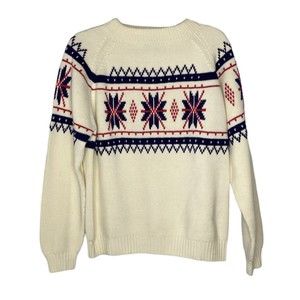 Vintage 70's JCPenny Mens Sweater XL Holiday Winter